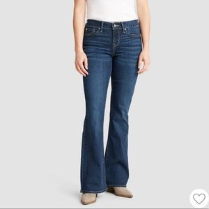 LEVIS MIDRISE BOOTCUT DARK BLUE JEANS
